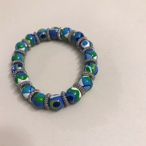 Hand painted beaded bracelet